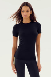 Louise Rib Short Sleeve Shirt