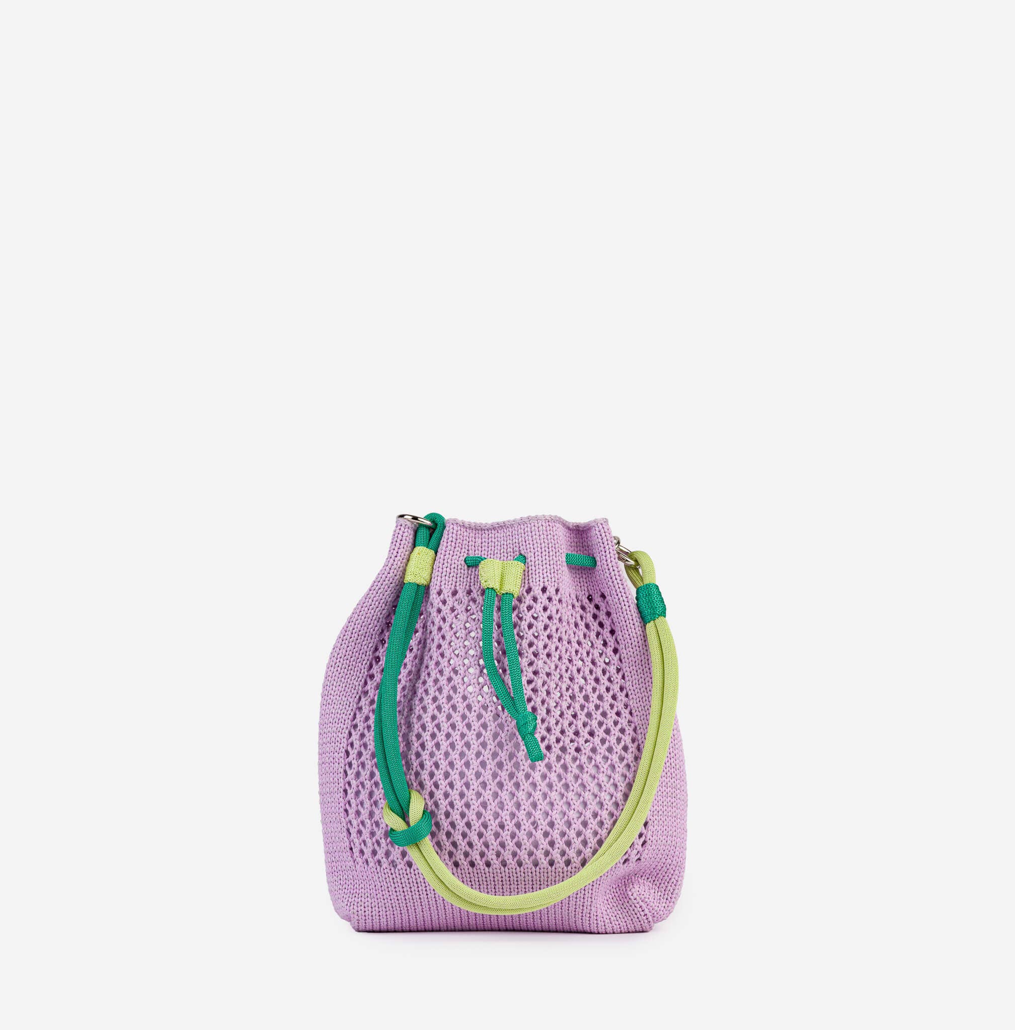 Drawstring Raffia Mini Bag