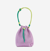 Drawstring Raffia Mini Bag