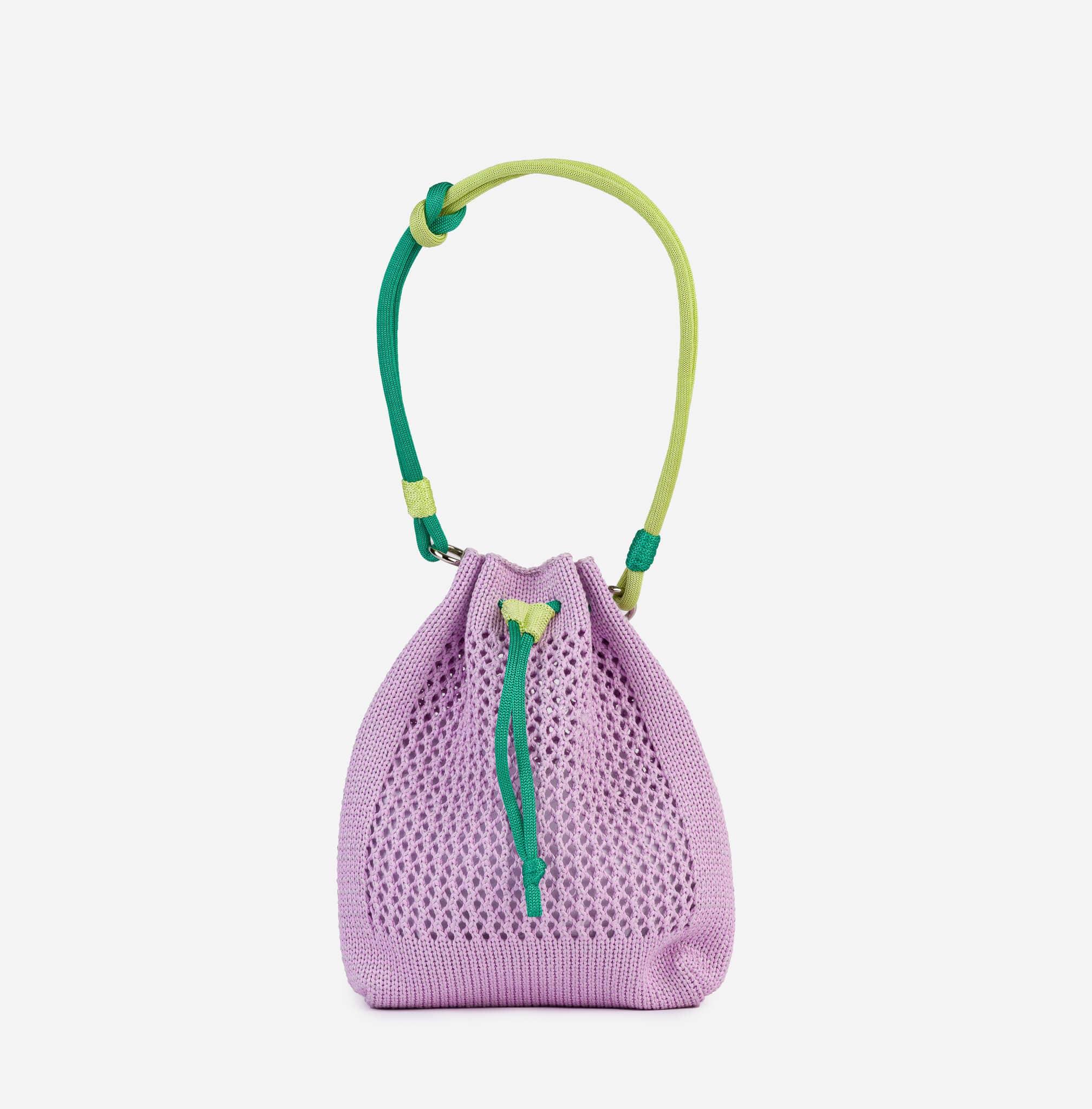 Drawstring Raffia Mini Bag