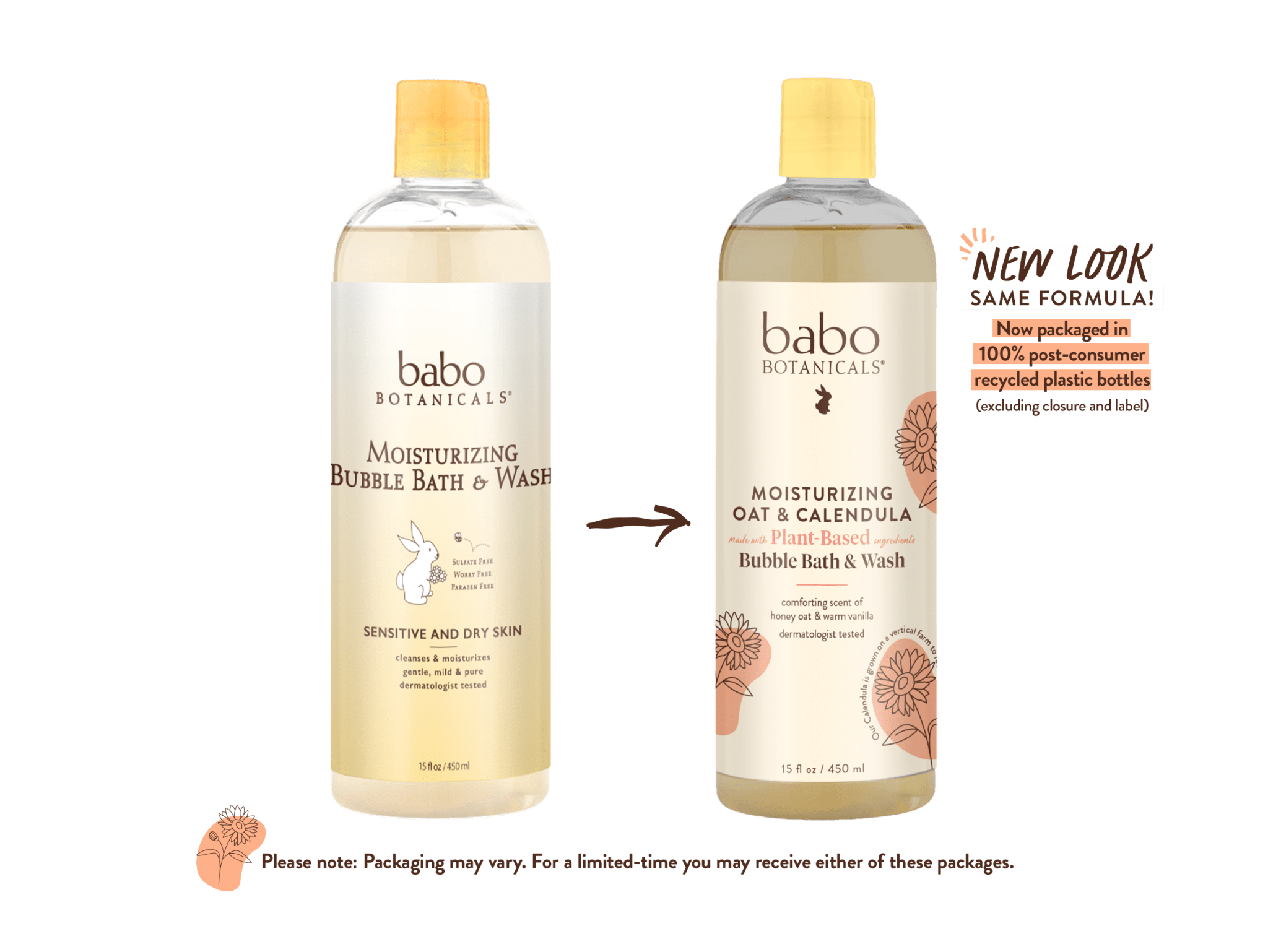 Moisturizing Oat & Calendula Bubble Bath & Wash