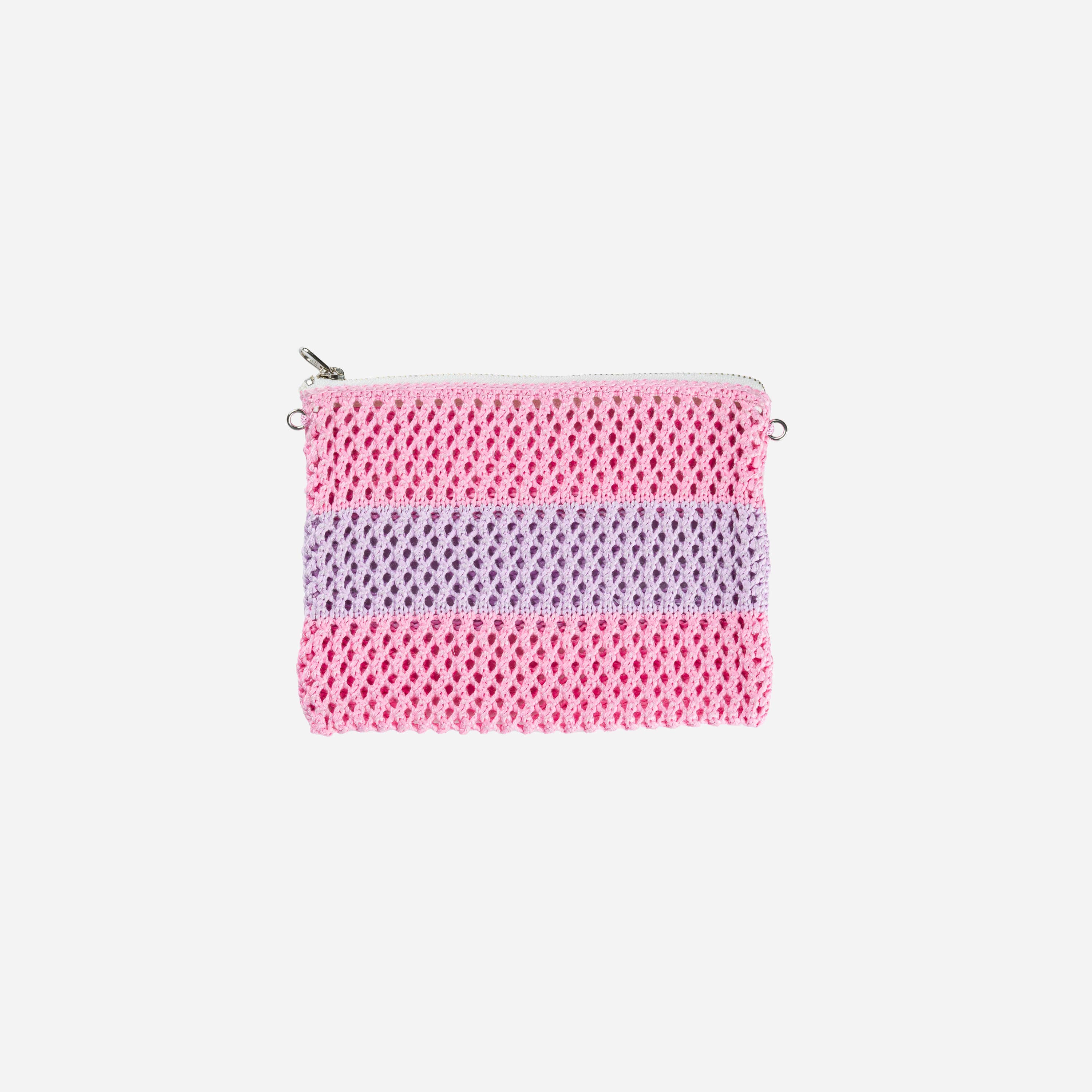 Stripe Raffia Pouch'