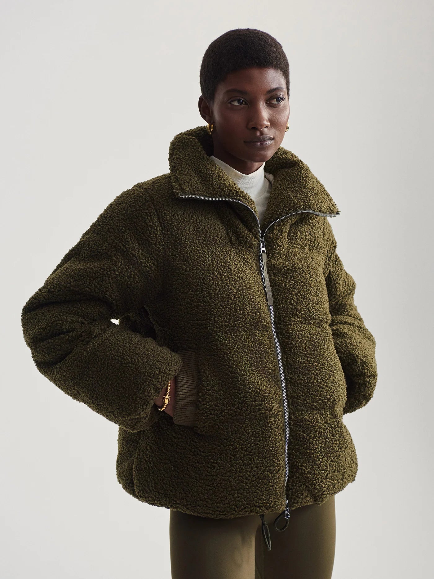 Sherpa khaki jacket sale