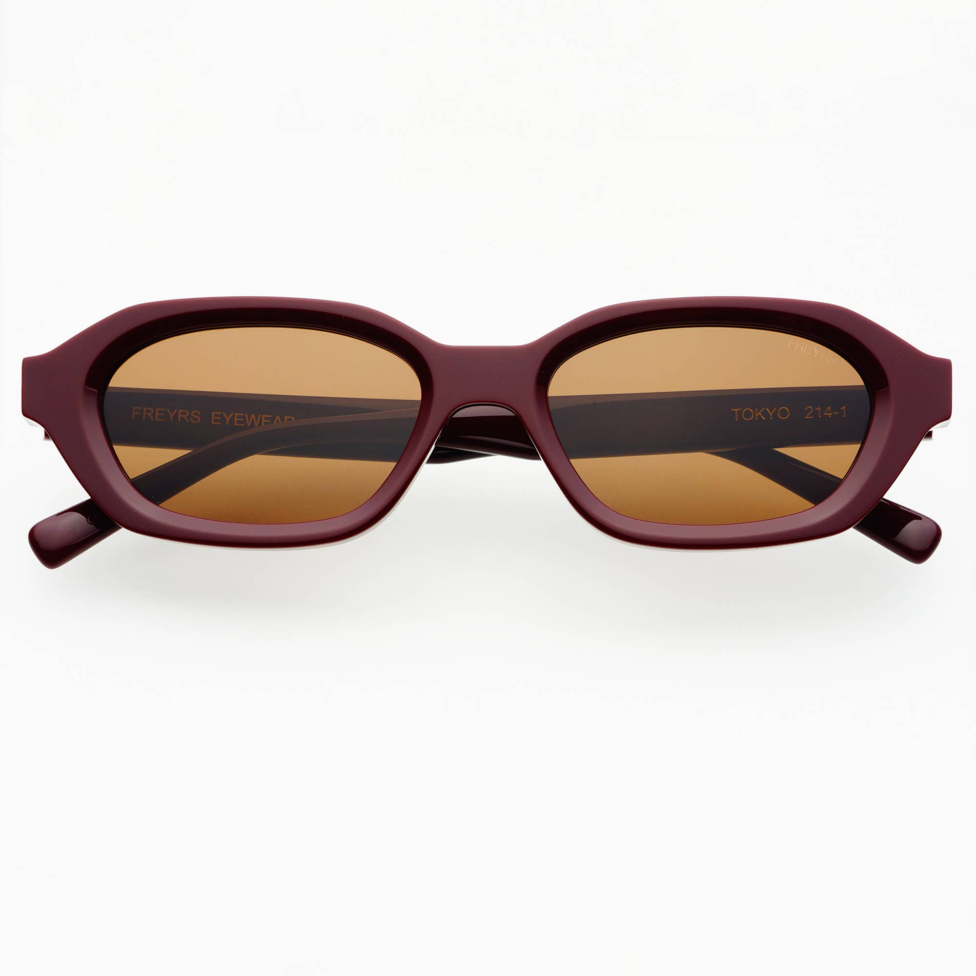 Tokyo Acetate Unisex Rectangular Sunglasses Burgundy – SALT  display picture 2