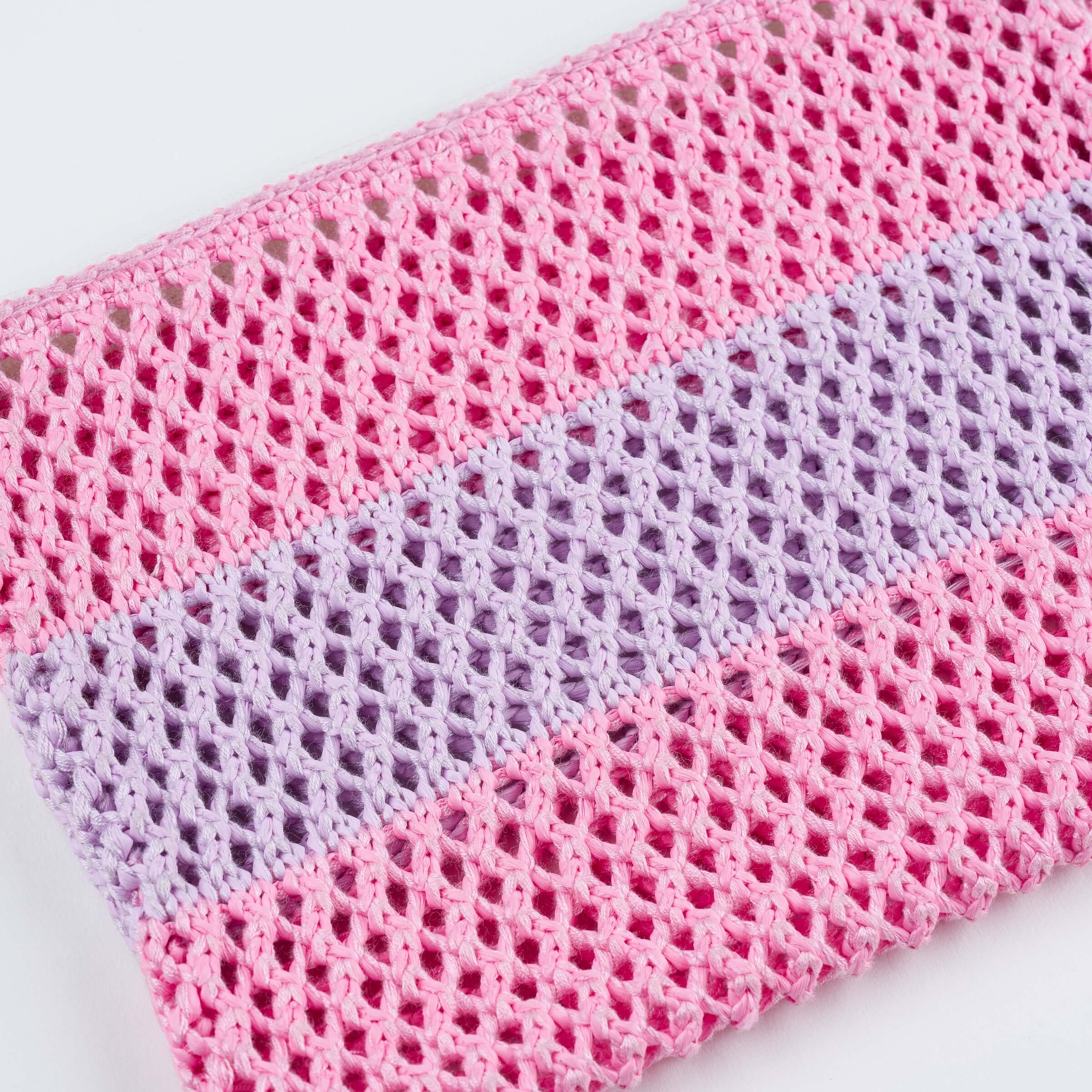 Stripe Raffia Pouch'