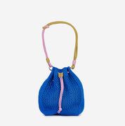 Drawstring Raffia Mini Bag