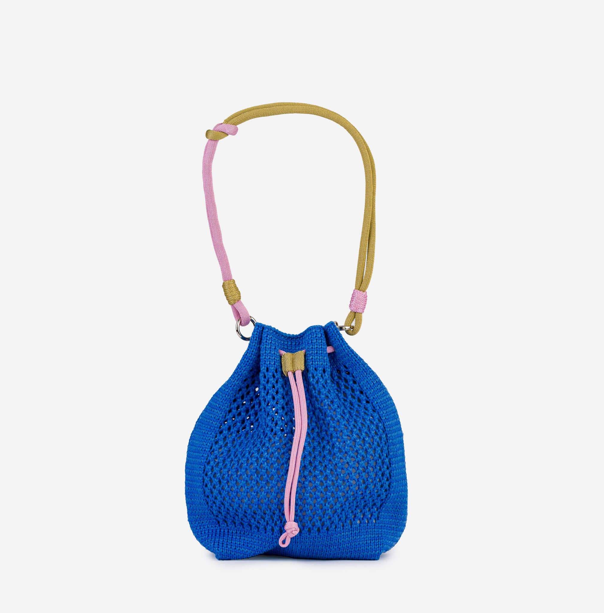 Drawstring Raffia Mini Bag