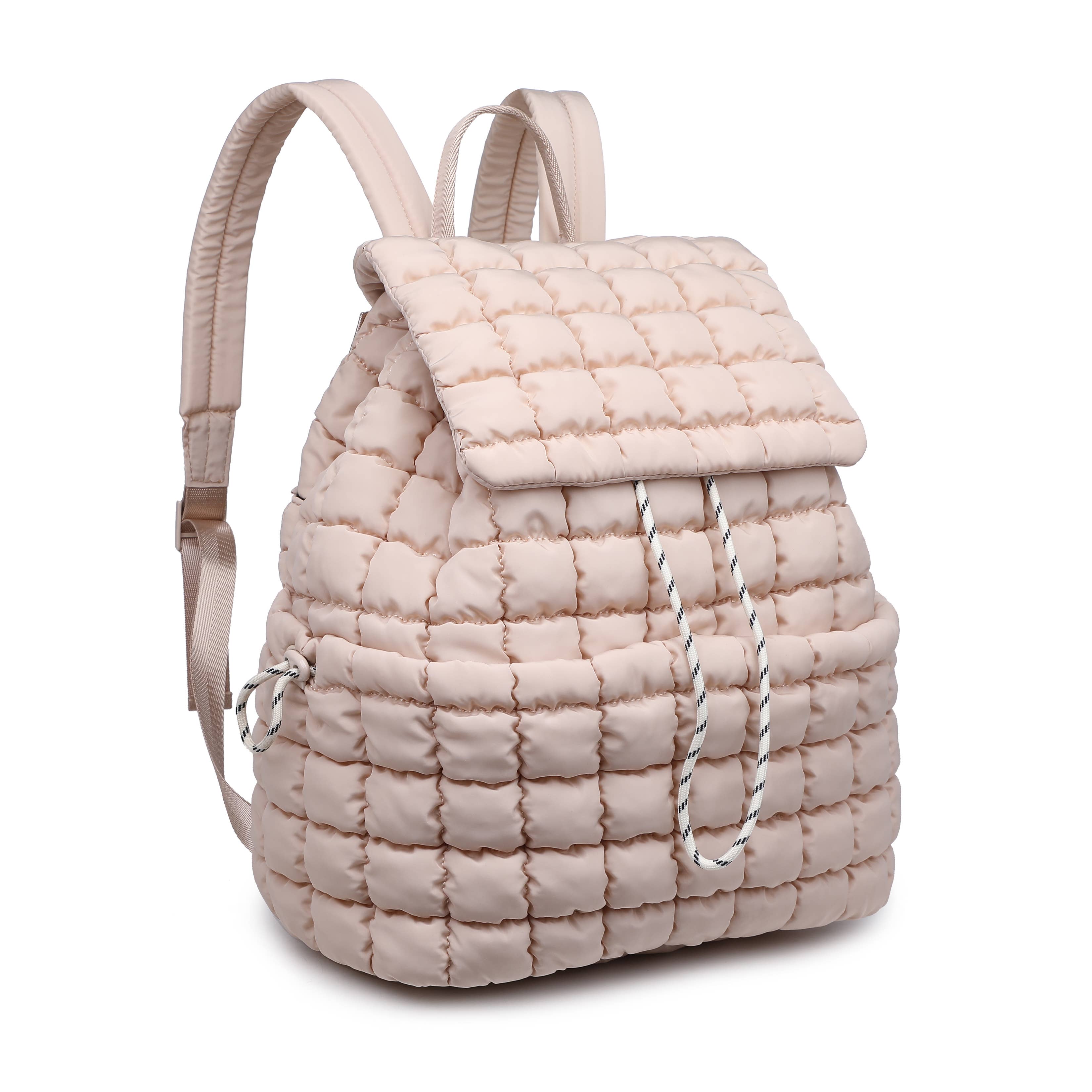 Quilted Puffer Nylon Backpack