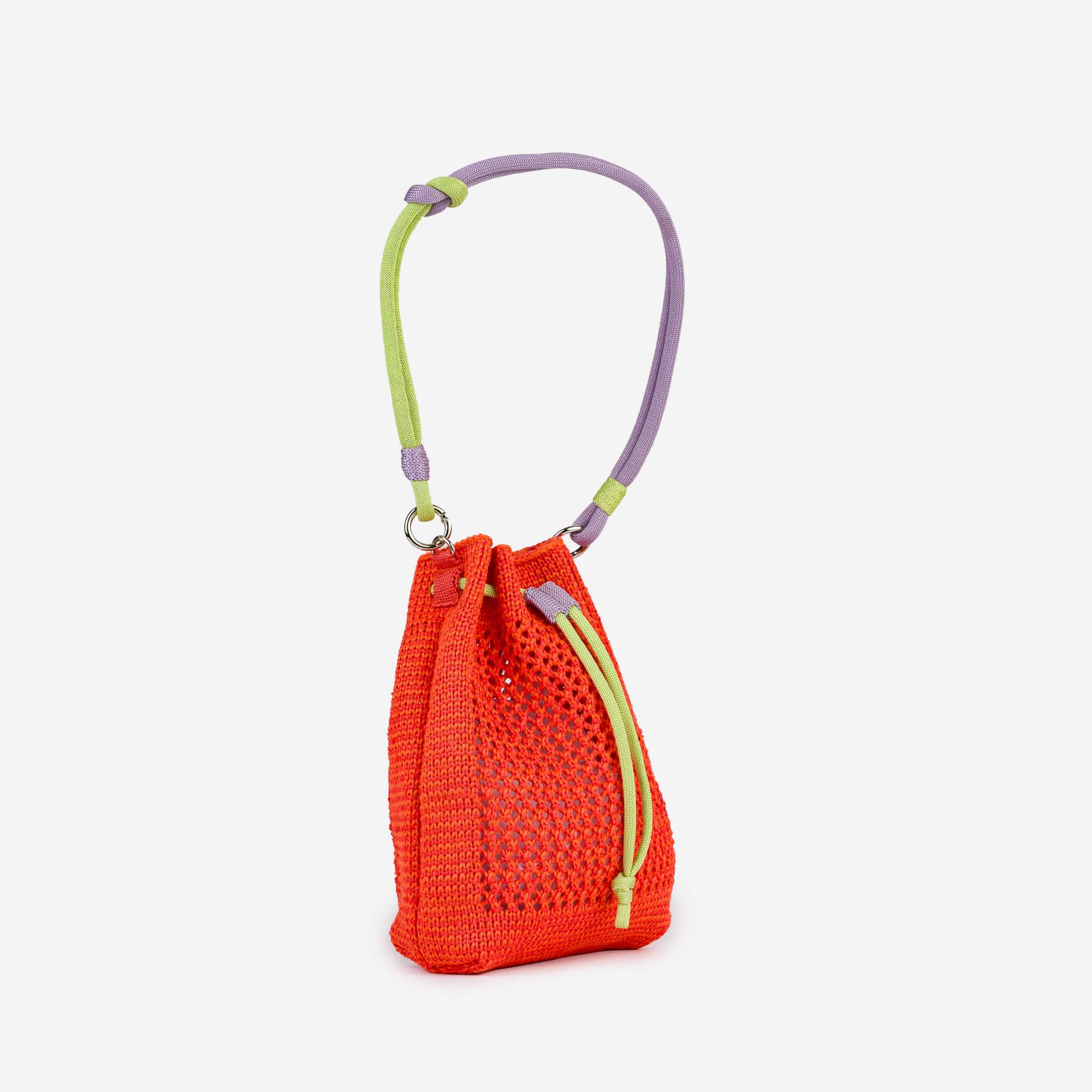 Drawstring Raffia Mini Bag