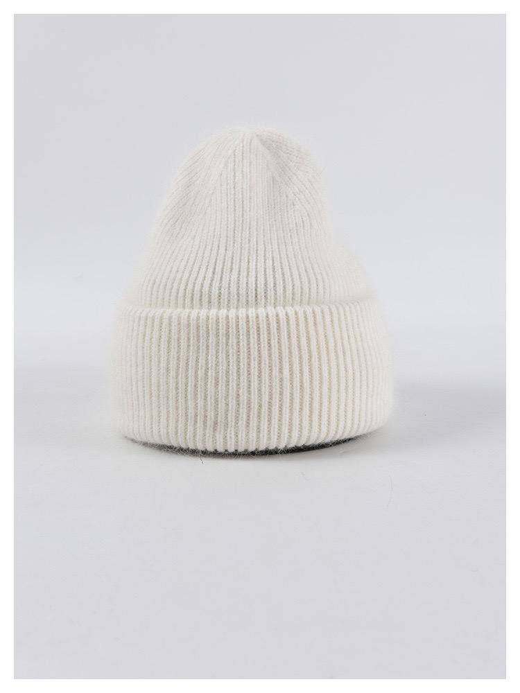 Angora Beanie Hat - Ivory