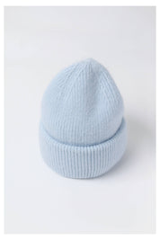 Angora Beanie Hat - Light Blue