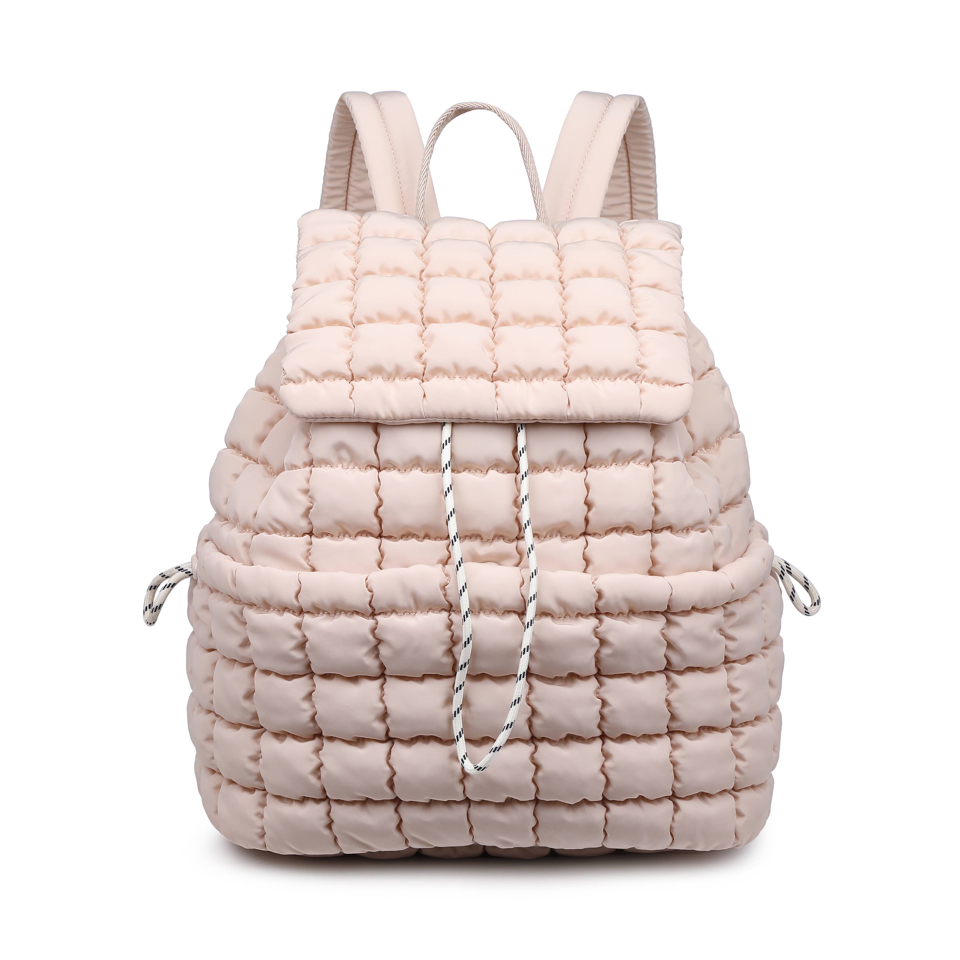 Quilted Puffer Nylon Backpack