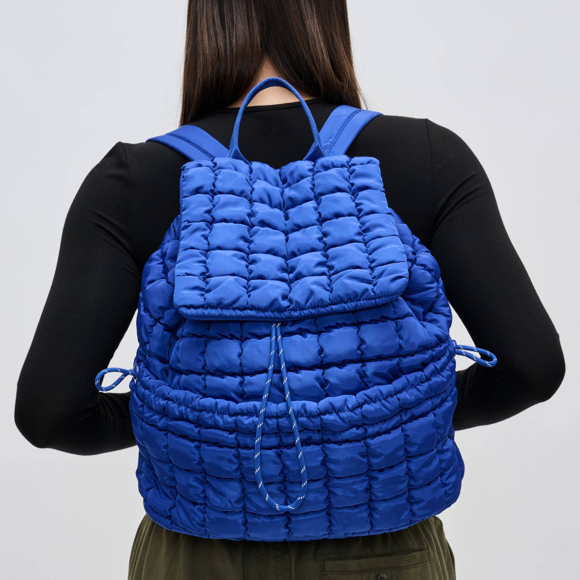 Quilted Puffer Nylon Backpack