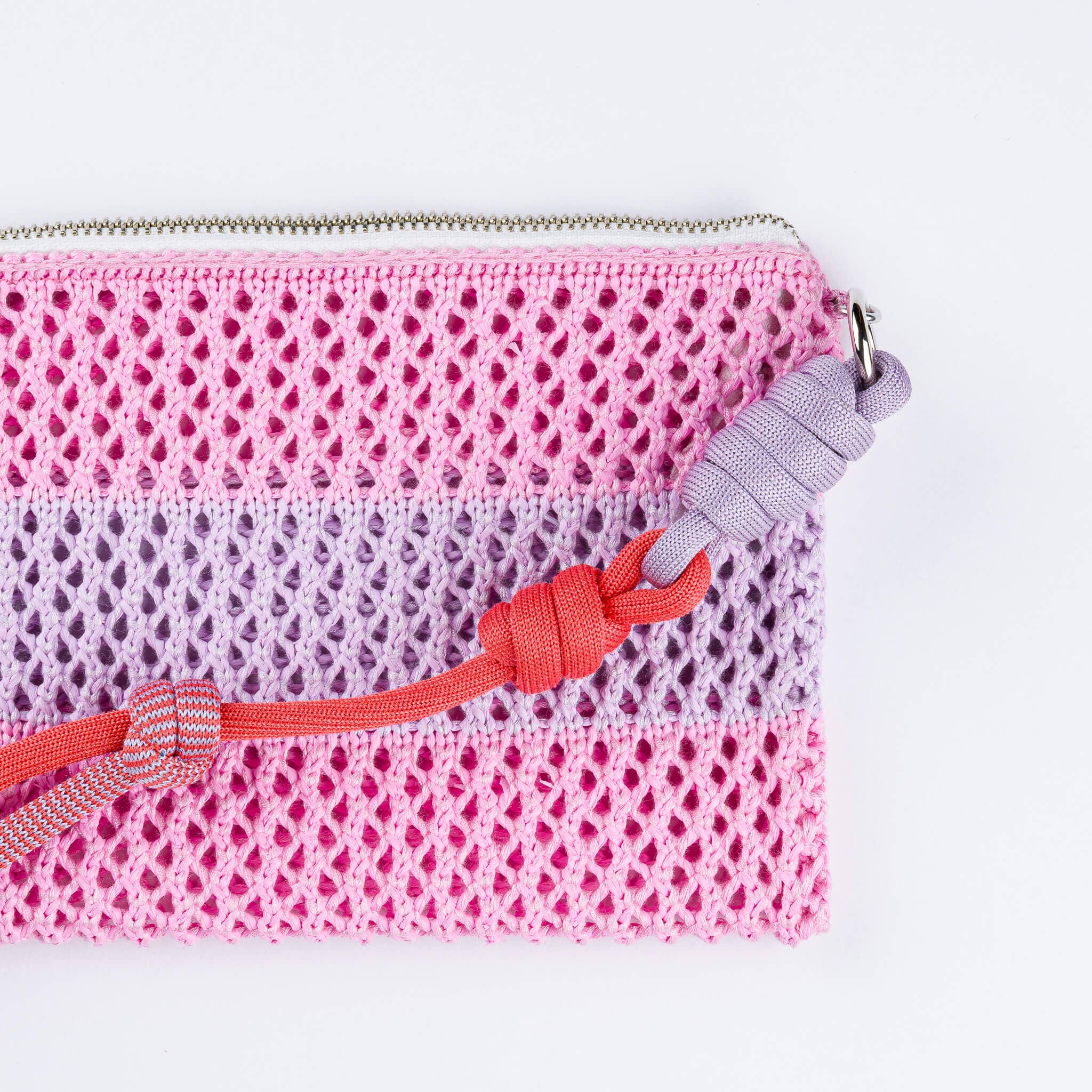 Stripe Raffia Pouch'