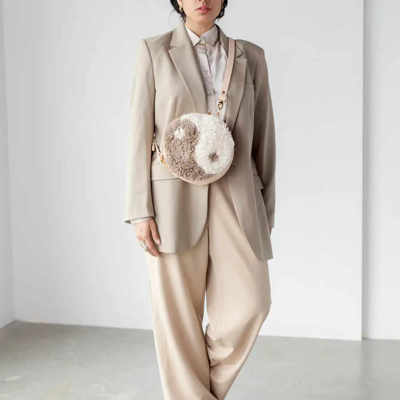 The Unity Bag in Beige & White