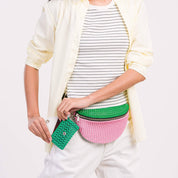 Colorblock Raffia Fanny Pack