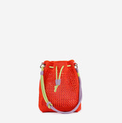Drawstring Raffia Mini Bag