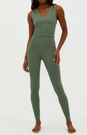 Piper Legging Queen Palm Waffle