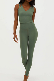 Piper Legging Queen Palm Waffle