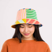Patchwork Stripe Bucket Hat