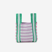 Stripe Mini Raffia Bag