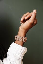 Hazelnut Luxe Scrunchie Band Compatible with Apple Watch