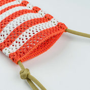 Stripe Raffia Phone Sling