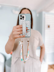 Gray Checkered Wallet