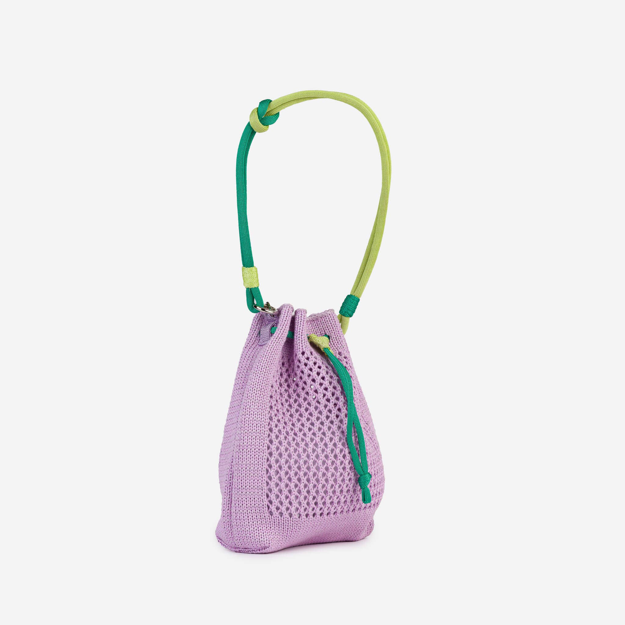 Drawstring Raffia Mini Bag