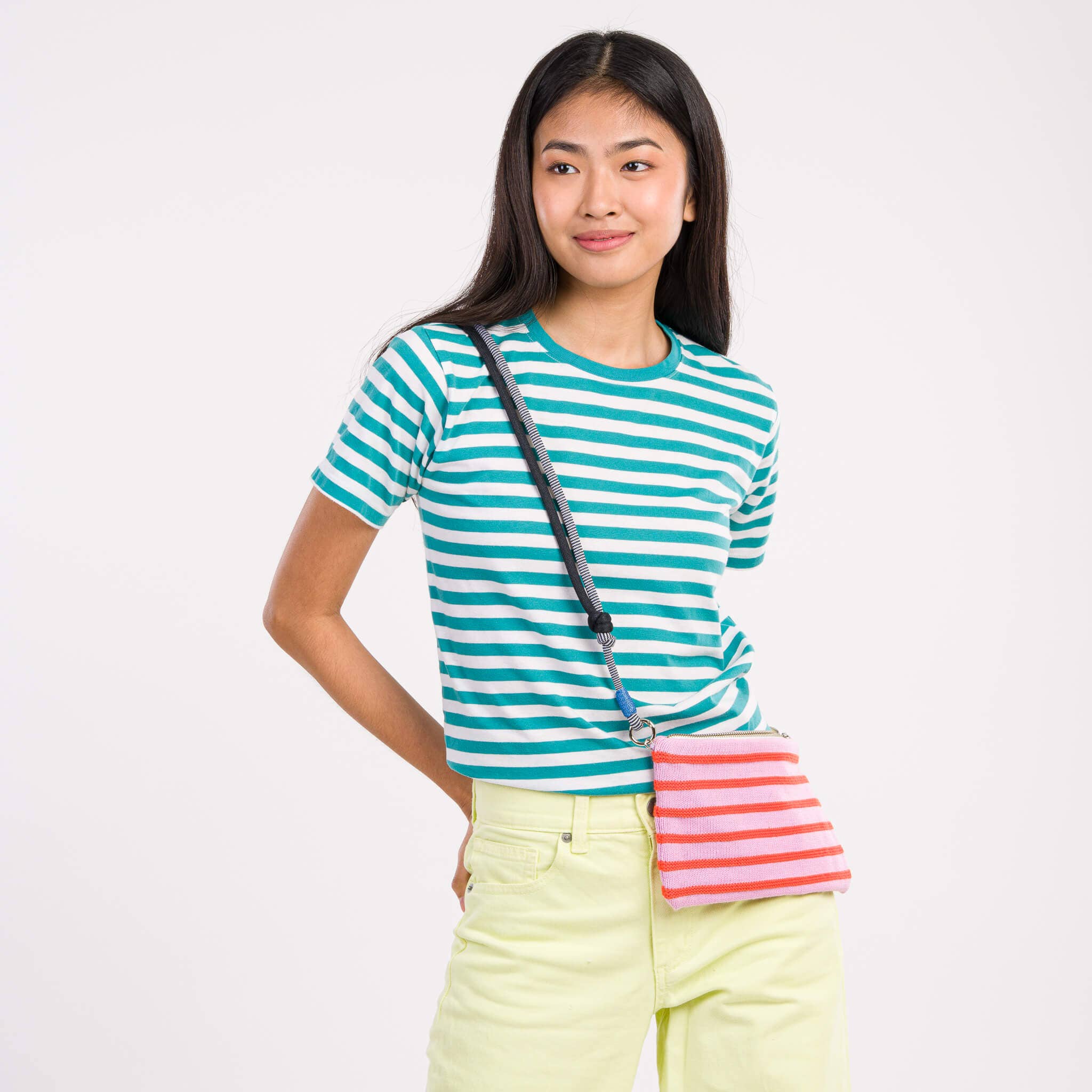 Super Stripe Knit Pouch