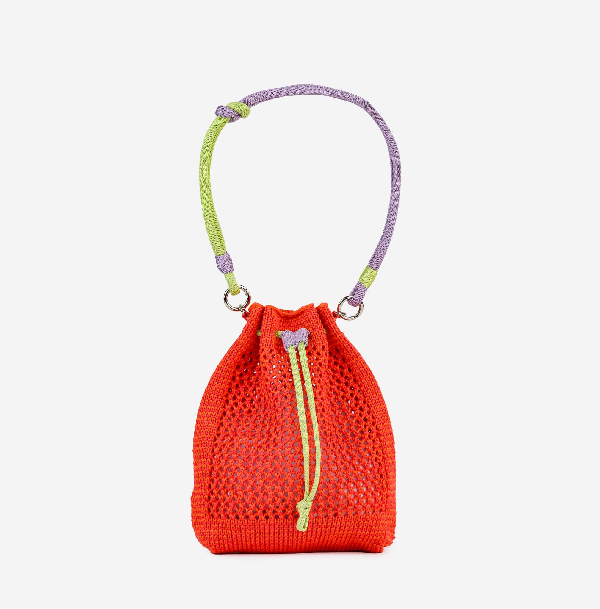 Drawstring Raffia Mini Bag