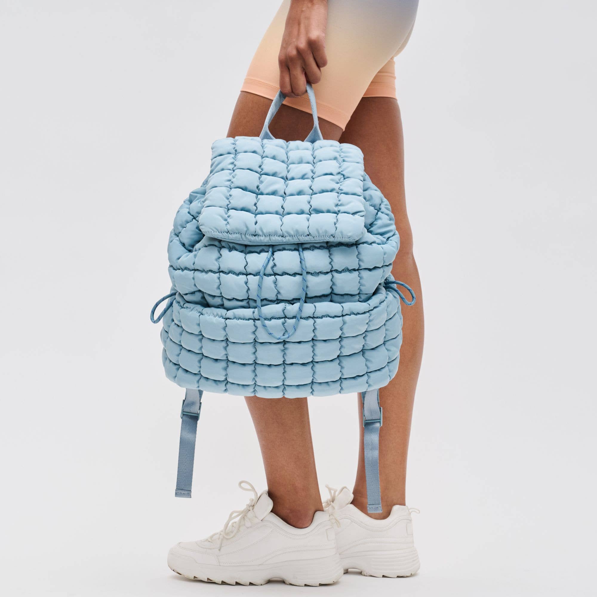 Quilted Puffer Nylon Backpack