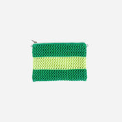 Stripe Raffia Pouch'