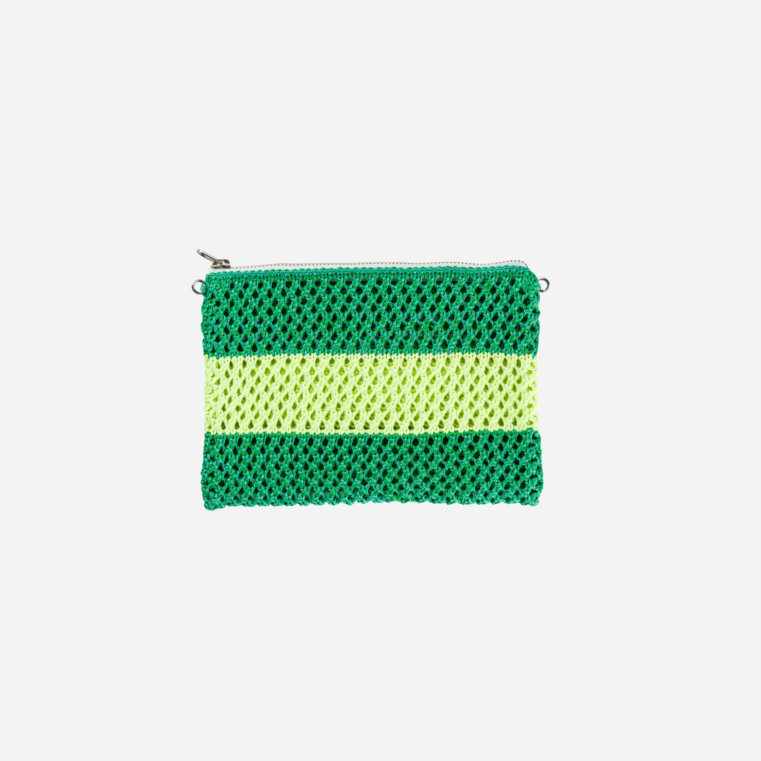 Stripe Raffia Pouch'