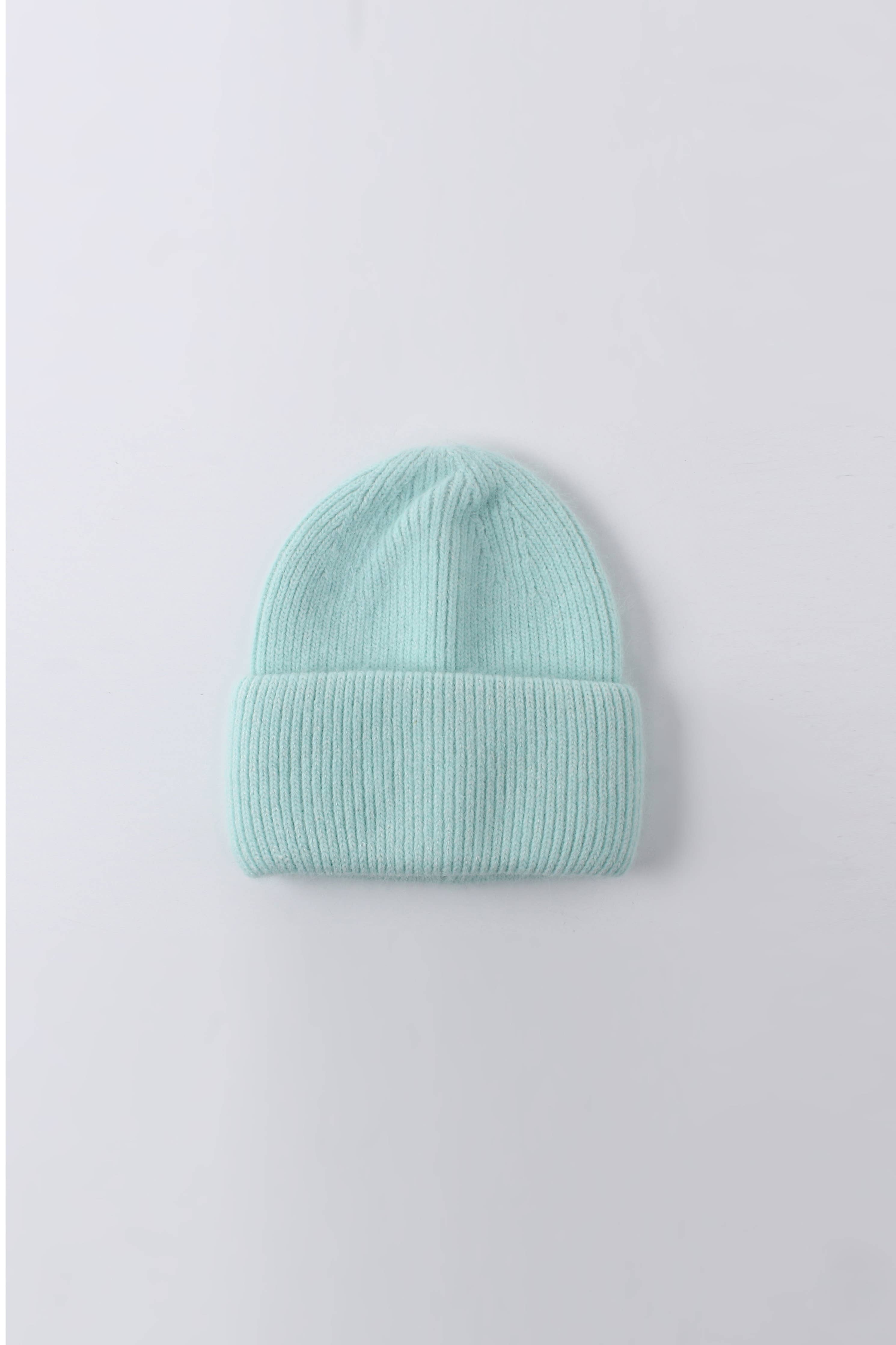 Angora Beanie Hat - Mint