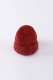 Angora Beanie Hat - Burnt Red
