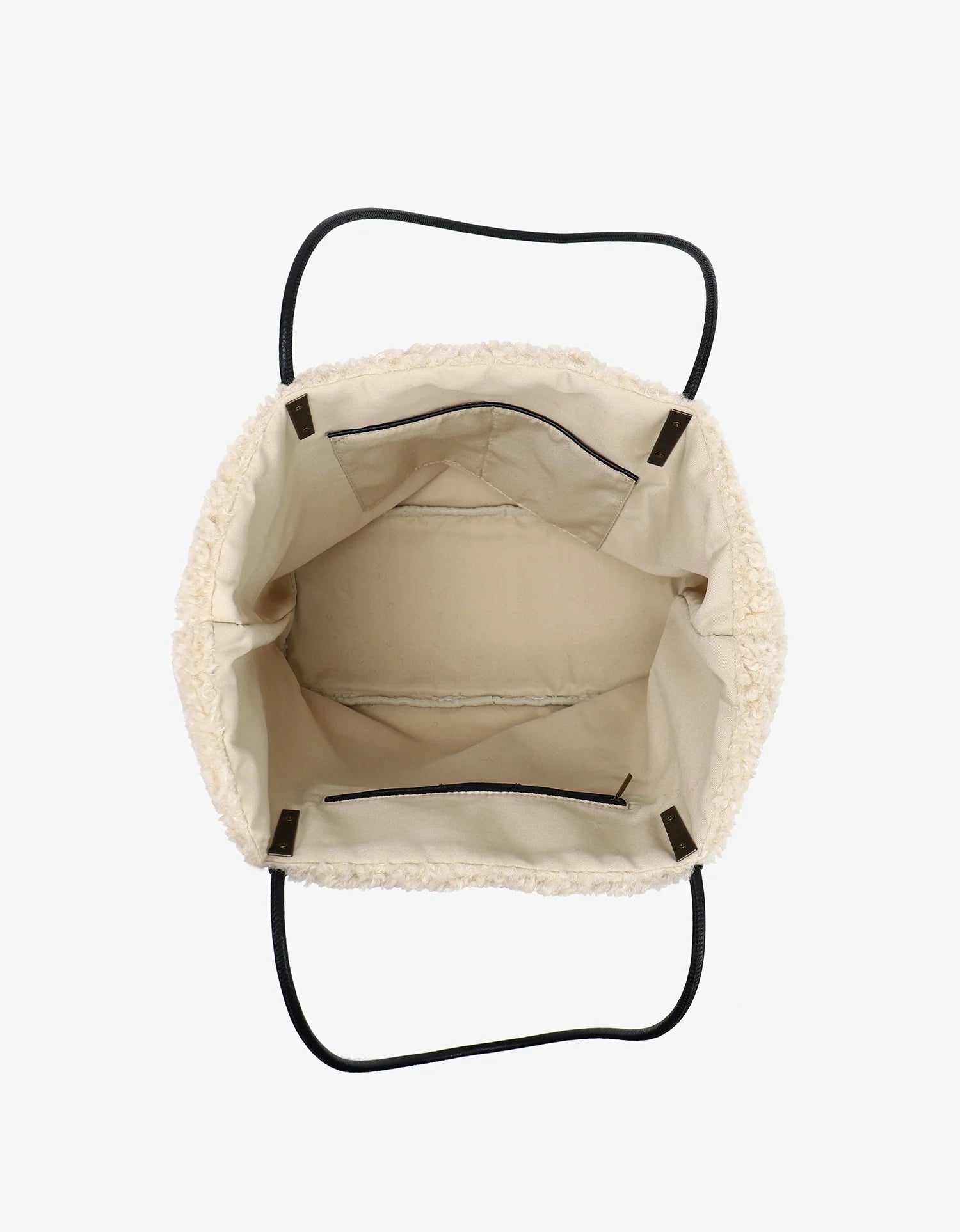AKIMBO EAST WEST TOTE BAG SHEARLING BLACK