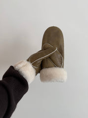 SHEARLING MITTENS