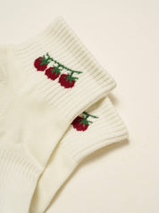 🍅 Cropped Crew Grip Sock - Tomato