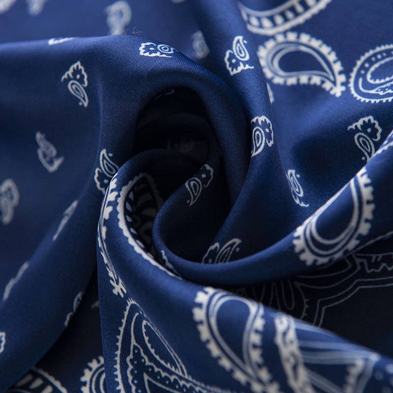 Scarvii - Paisley Square Scarf - Made of Faux Silk