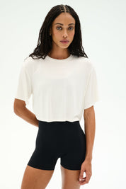 Djuna Oversized Crop Jersey Tee