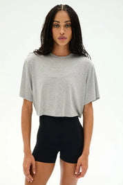 Djuna Oversized Crop Jersey Tee