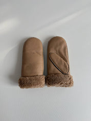 SHEARLING MITTENS