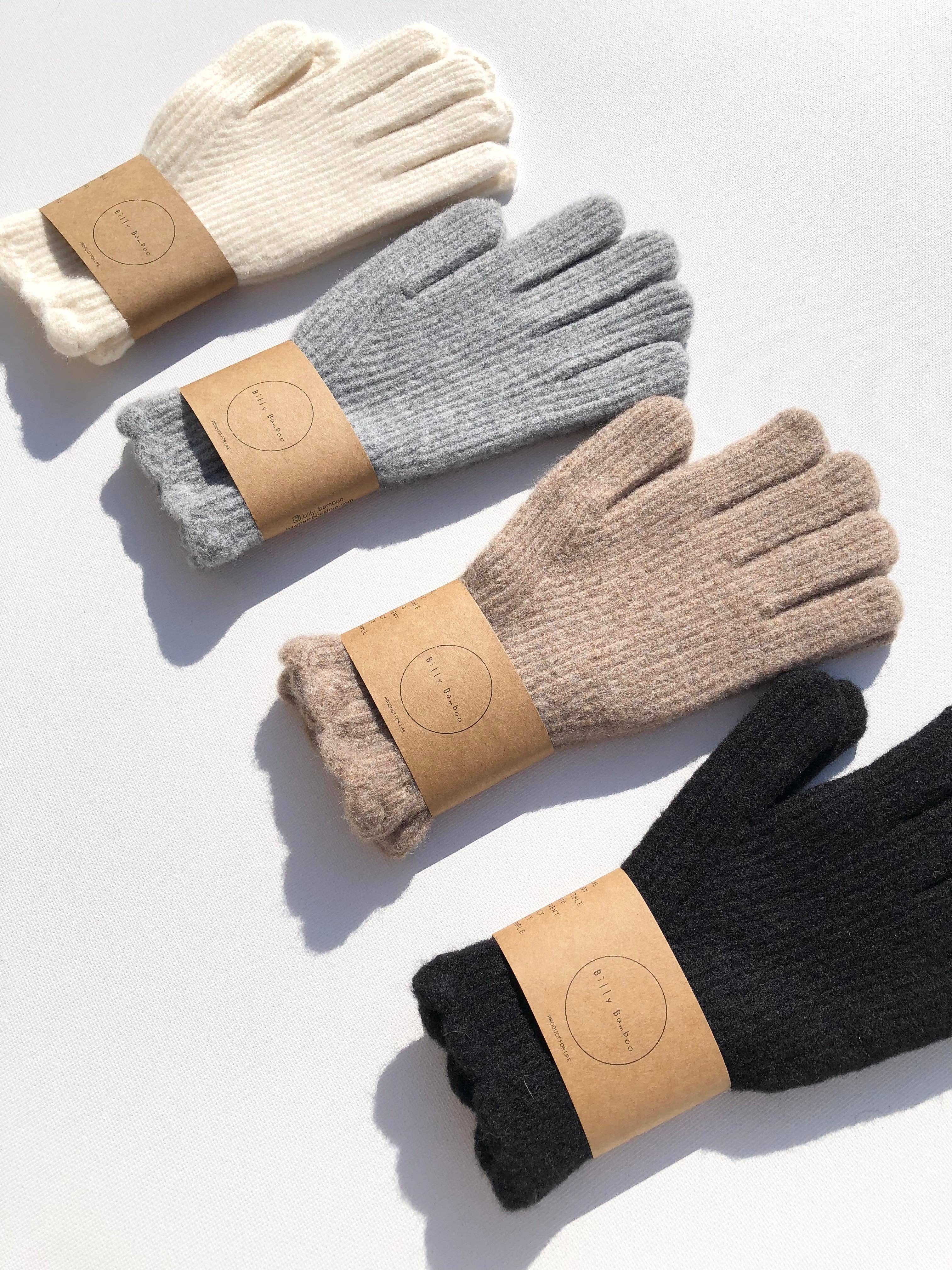Fuzzy Wool Touch Screen Glove
