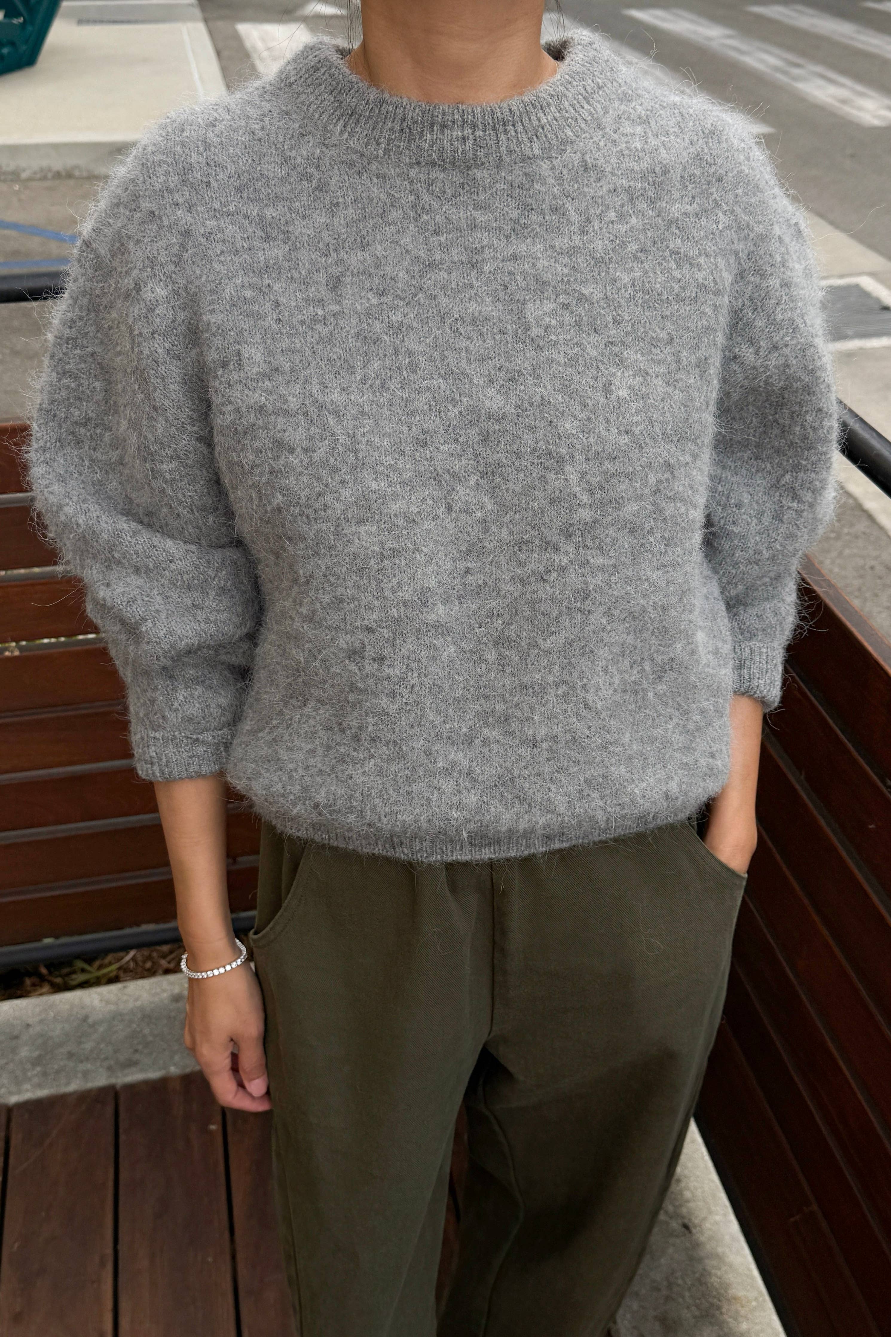Elio Crew Neck Alpaca Sweater