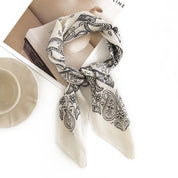 Scarvii - Paisley Square Scarf - Made of Faux Silk