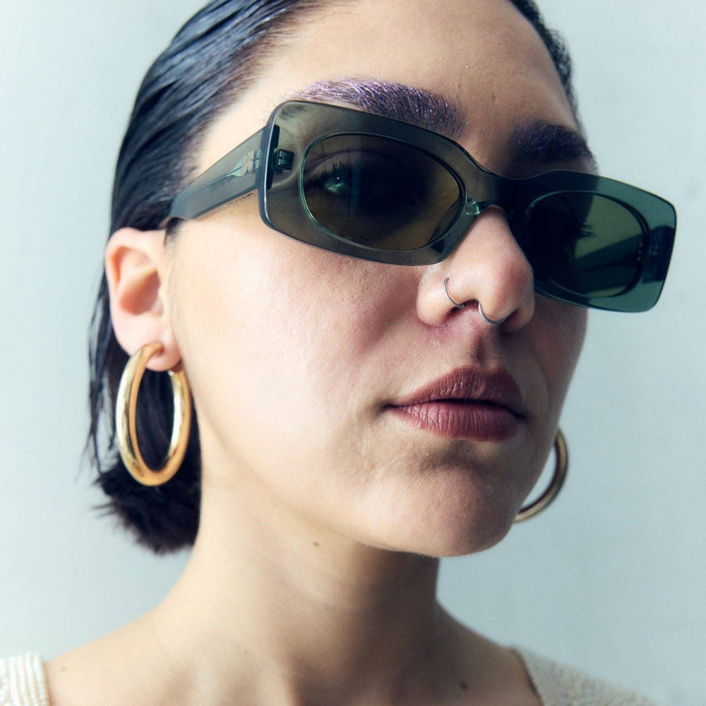 
                      
                        Iris - Verde Palma Green Rectangular Acetate Sunglasses
                      
                    