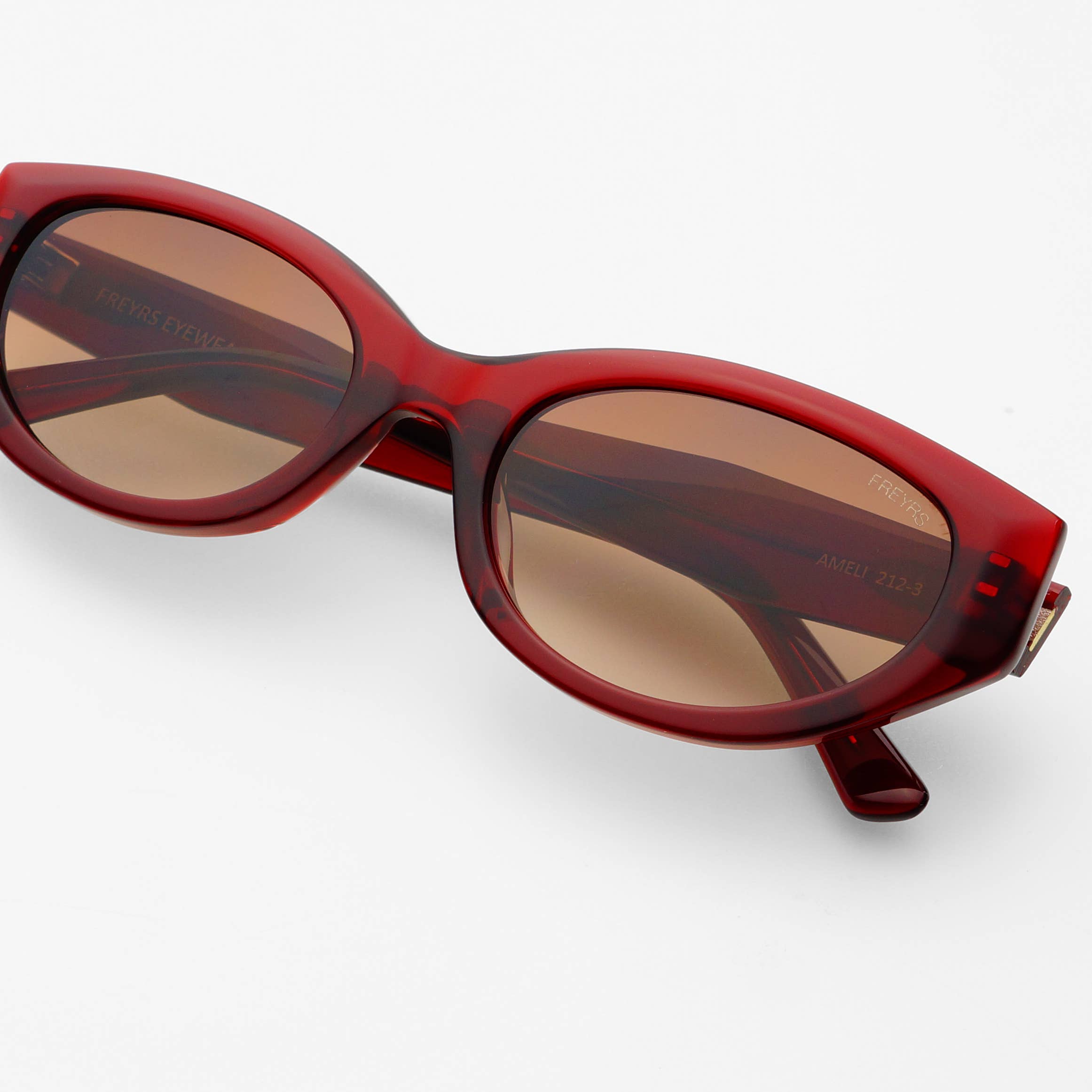 Ameli Acetate Cat-Eye Sunglasses Red