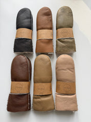 SHEARLING MITTENS