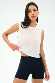 Logan Mesh Tank With Stripe